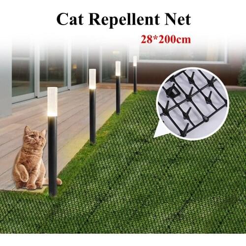28*200CM Garden Prickle Strip Dig Stop Cat Repellent Deterrent Mat Spike cuttable Anti Cat Dog Outdoor Garden Supplies