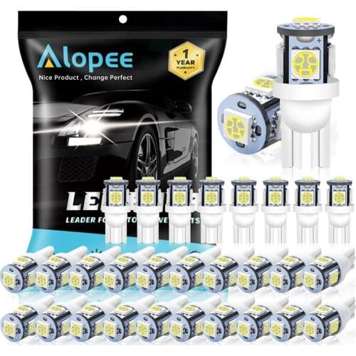 30-Pack 194 T10 W5W 168 2825 158 501 Warm White 5 SMD 5050 LED Bulb Car RV Interior Dome Map Door Trunk License Plate Light 12V