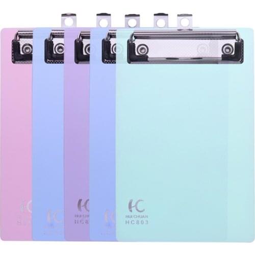 5 Pack Mini Transparent Clipboard Tiny A6 Clip Boards Colourful Plastic Clipboard Memo Size Low Profile Clip (Random Color)