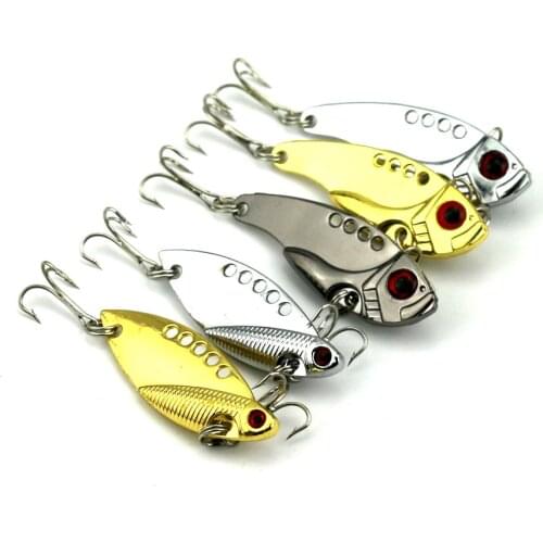 5PCS Hard Fishing Lures Lifelike 11G 5CM VIB Sinking Hard Bait Artificial Carp Fishing Lure Peche Pesca