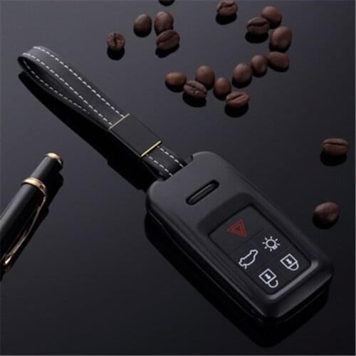 Car-Styling Accessories holder For Volvo XC60 S60l V40 V60 S60 Zinc Alloy+Leather Key Case for Car Covers Romote Key Shell Bag