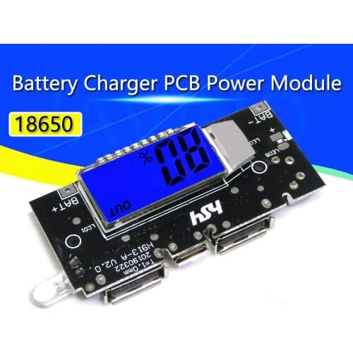 Automatic Protection! Dual USB 5V 1A 2.1A Mobile Power Bank 18650 Lithium Battery Charger Board Digital LCD Charging Module