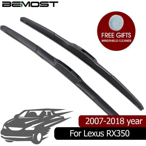 BEMOST Car Wiper Blades For Lexus RX350 2007 2008 2009 2010 2011 2012 2013 2014 2015 2016 2017 2018 Fit Push Button/U Hook Arms