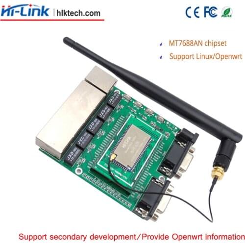 Free shipping New MT7688AN Industrial IOT home automation serial wireless wifi module five ethernet port UART WIFI openWRT