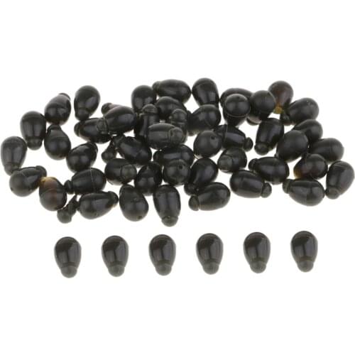 50 Pack 9.5x6mm Fishing Connector Quick Change Beads for Hook Links Method Feeders