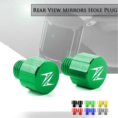 CNC Aluminum Rear View Side Mirrors Hole Plug Screws Caps Cover Bolts For KAWASAKI Z750 Z 750