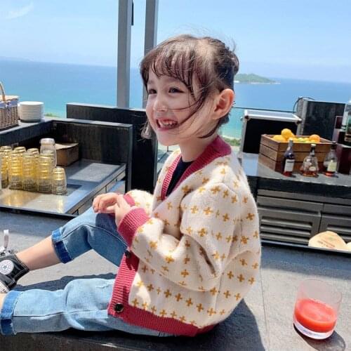 Kids Girl Sweater knitting Pullover Baby Winter Tops warm teenage Sweaters Autumn toddler Girl winter Sweater Pull 2-8Y