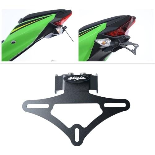 For Kawasaki Ninja400 2017-2020 Motorcycle License Plate Holder Tail Tidy LED Light Fender Eliminator