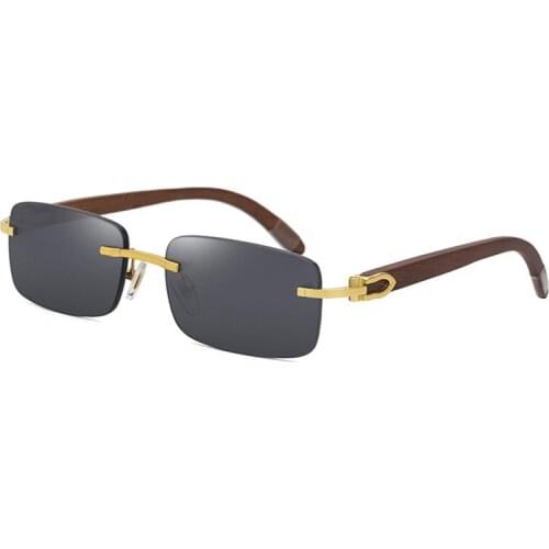 DOISYER Fashionable sunglasses mens small frame original wooden leg slingshot sunglasses mens fashionable wooden frame
