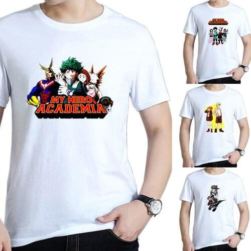 Anime My Hero Academia Boku No Hero T Shirt For Men Figurine Katsuki Bakugou Ochaco Uraraka Tsuyu Asui T-shirt Boys COSPLAY