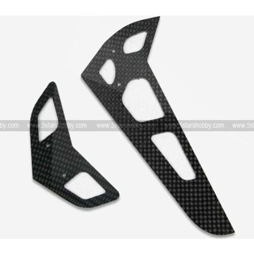 Gartt 500 Carbon Fiber Horizontal/Vertical Tail Fin for Align Trex 500 RC Helicopter
