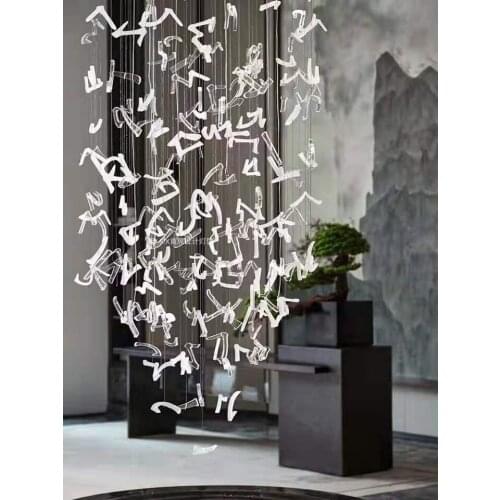 Chinese style retro art modern new Chinese teahouse study porch bookstore sales office chandelier