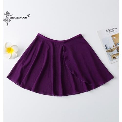 Girls Ballet Dance Collection Circular Pull-On Wrap Skirt Classic Dance Tutu Skirts Skating With Elastic Waistband 4 Colour New