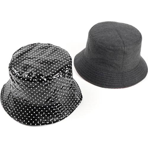 Leather Dots Print Bucket Hat Fisherman Hat Outdoor Travel Hat Sun Cap Hats for Men and Women 337