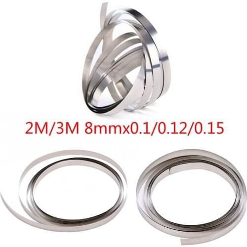 2M/3M 8mmx0.1/0.12/0.15 Nickel Plated Strip Tape For Li 18650 Battery Spot Welding Compatible For Spot Welder Machine