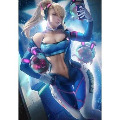 Hot Japan Anime Overwatch Sexy D.VA Art Film Print Silk Poster Home Wall Decor 24x36inch