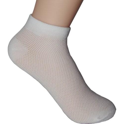 New Spring Autumn Solid Pure Color Short Sock Suit For 34-43 Yards Full Mesh Breathable Cute Sheer Fluffy Mesh Happy Socks Women