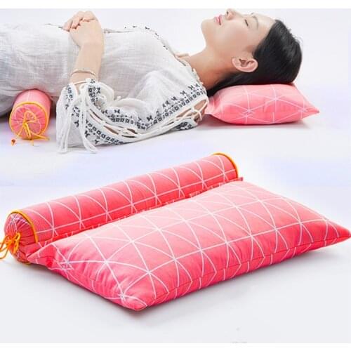 Cervical Care Pillow New Coarse Cotton Buckwheat Hull Physiotherapy Traction Pillow Washable Jacket