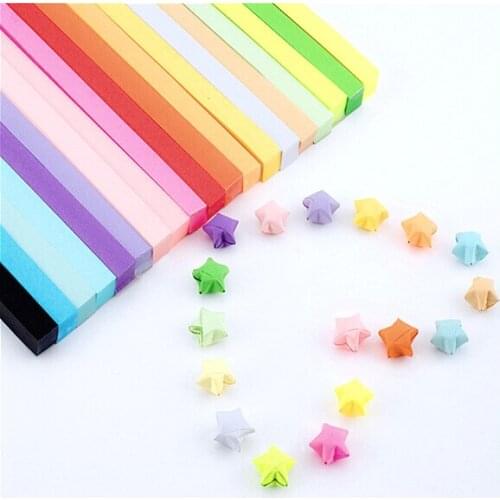 80/90PCS/1 Bag Strips Paper Home Origami Quilling Paper Wedding Decoration Handcraft Origami Lucky Star Paper