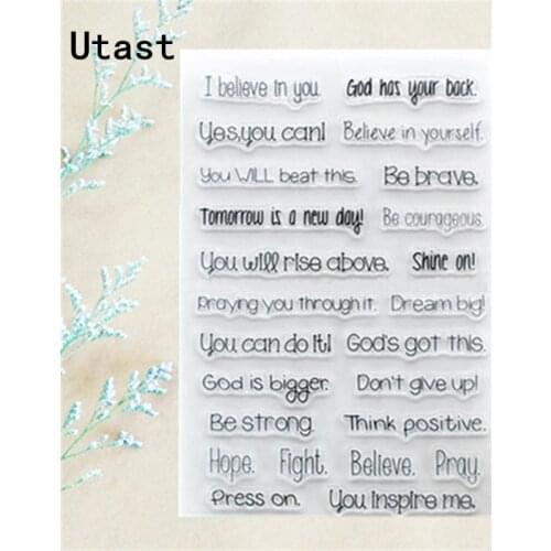 Phrase Words Clear Silicone Stamps /Transparent Rubber Stamp for DIY Scrapbooking /Photo Album Decorative Craft Making