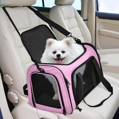 Dog Backpack Travel Dog Car Seat Cover Easy Folding Breathable Mesh Padded Shoulder Ttrap Pet Dog Carrier Backpack For Large Dog