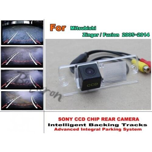Car Trajectory Intelligent For Mitsubishi Zinger / Fuzion Car Reverse Tracks CCD HD Night Vision Rear View Camera
