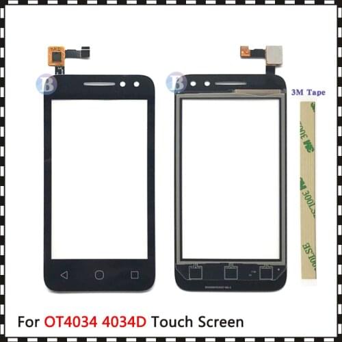 Replacement 4.0" For Alcatel One Pixi 4 4.0" Touch OT4034 4034D Touch Screen Digitizer Sensor Outer Glass Lens Panel