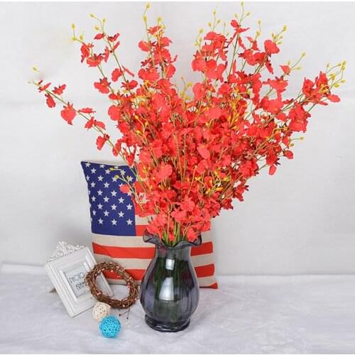 1pcs Orchids Branches Artificial Orchid Silk Cloth Flower Festive Party Supplies Decorations Artificial Dried Flowers