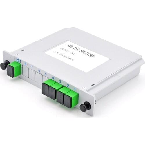 10PCS/ Lot SC APC PLC 1X4 splitter Fiber Optical Box FTTH PLC Splitter box with 1X4 Planar waveguide type Optical splitter