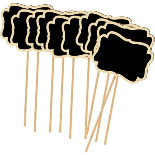 10pcs Garden Markers Vegetable Labels With Blackboard Plant Tags T Type Wooden