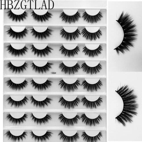 16 Pairs Multipack 3D Soft Mink Hair False Eyelashes Handmade Wispy Fluffy Long Lashes Natural Eye Makeup Tools Faux Eye Lashes