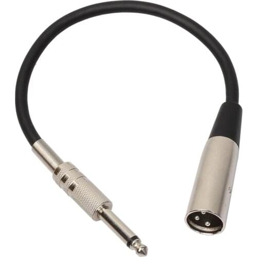 1ft 6.35mm 1/4 TRS Audio Male to 3-pin XLR Male Extendsion Cable for Musical Instruments Parts