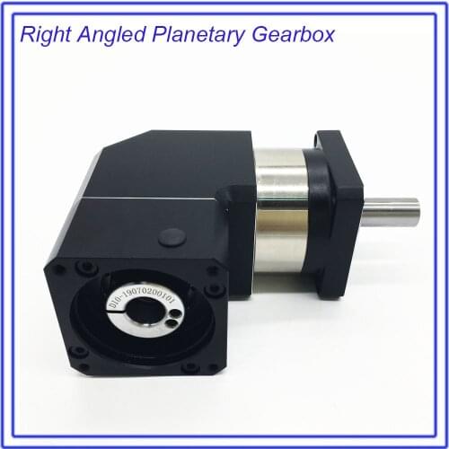 5:1 Ratio 5 Right Angled Planetary Reducer Gearbox Corner Reducer 19MM Input For 80MM 90MM Nema 34 600W 750W AC Servo Motor