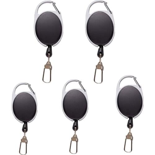 5pcs/ser Retractable Keychain Multifunctional Key Chain Holder Badge Reel Lanyard for Keys School Supplies
