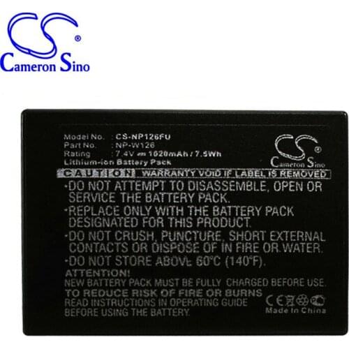 CameronSino for FUJIFILM FinePix HS30 X Pro 1 X-A1 X-A10 X-A2 X-A3 X-E1 X-E2 X100F X-A1 X-A3 X-A5 X-T10 NP-W126 NP-W126S battery