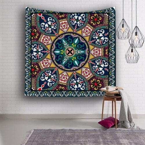 Home Furnishing Bohemian Mandala Tapestry Wall Hanging Sandy Beach Picnic Throw Rug Blanket Camping Tent Travel Sleeping Pad