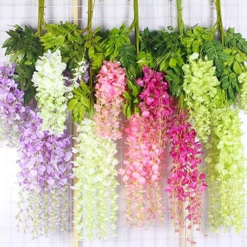 12Pcs wisteria fall decor decor artifical flowers office decor home decor wedding home decoration wall