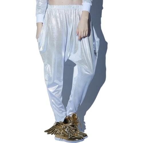 Wholesale New fashion Women Hip hop sweatpants ds performance costumes female Streetwear loose casual pants baggy harem trousers