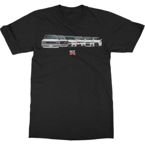 2019 Hot Sale 100% cotton Classic Japanese car fans GTR Timeline JDM T-Shirt r34 r35 r33 r32 High Quality Tee shirt