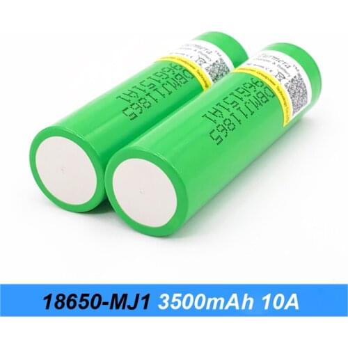 Turmera 18650 MJ1 3500mAh Battery 15A 18650 Lithium Batteries for 12V 16.8V 18V 21V 25V Drill Screwdriver Battery and E-bike Use