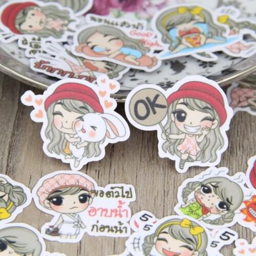 Lovely Cute Girl Scrapbooking Stickers Lady Decorative Sticker DIY Craft Photo Albums Decals Diary Deco
