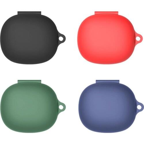 Solid Color Silicone Protective Cover For Anker Soundcore Life P3 Earphone Accessories Charging Case Shell With Hook Carabiner