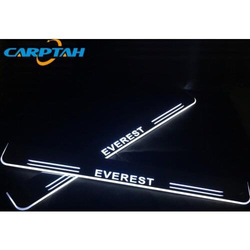 CARPTAH Trim Pedal Car Exterior Parts LED Door Sill Scuff Plate Pathway Dynamic Streamer light For Ford Everest 2015 - 2018 2019