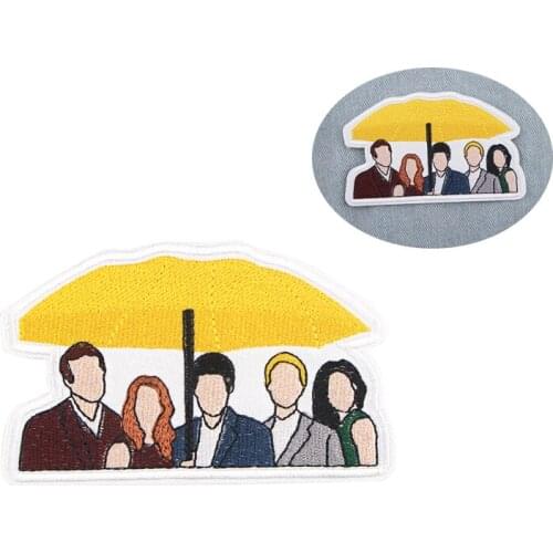 ZF930 1pcs How I Met Your Mother TV Series Figure Pacth Stickers Iron On Patches For Backpack Handbag Sew On Patches