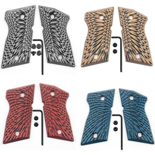 A Pair Sunburst Texture G10 Grips CNC Tactical Non-slip Diy w Accessories for CZ 2075 RAMI Screws Included