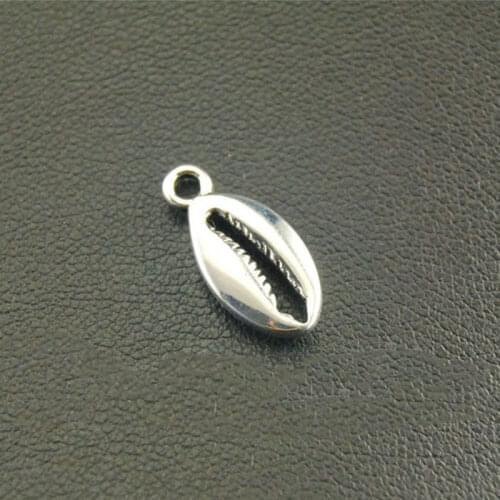 10Pcs 17*8mm Sea Shell Charms Antique Silver Color Pendant Findings Diy Aesthetics Accessories Handmade Jewelry Making Supplies