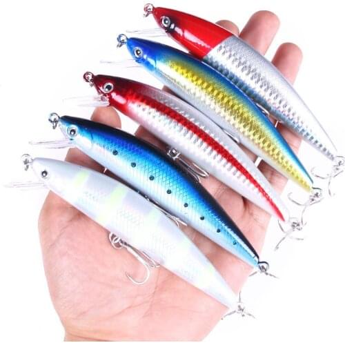 1pcs Sinking Minnow Fishing Lure 12cm 39g Artificial Hard Bait Trolling Crankbait Bass Pike Wobbler Pesca Carp Fishing Tackle