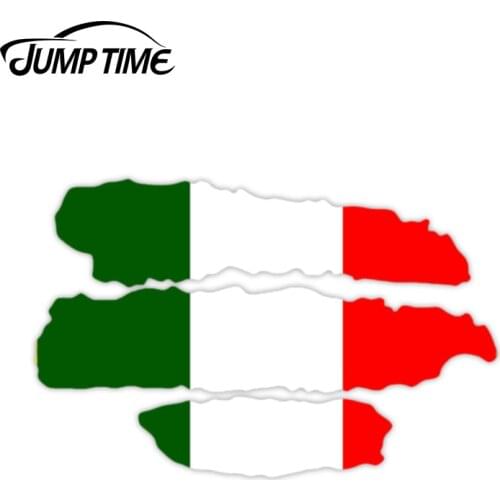 Jump Time 13cm x 8.4cm Italian Flag Car Stickers Vinyl Decal for Helmets MotorTumbler Laptop Truck Car Styling Car Accessories