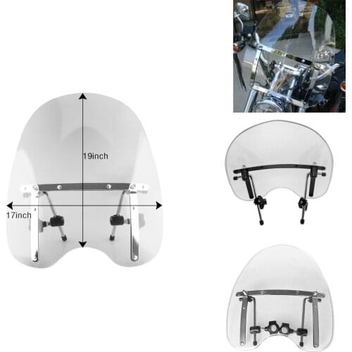 1 Pcs Adjustable Airflow Windscreen Wind Deflector Universal Motorcycle Windshield For Kawasaki EX500 Ninja 500R 1994-2008 Etc