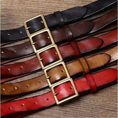 Personalized Fashion Korean Retro Trend Belt Female Leather Pin Buckle New Pure Cowhide All-Match Jeans Belt